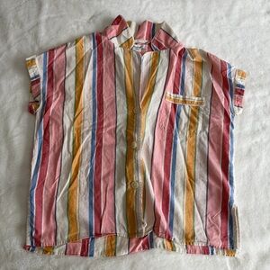 Madewell Rainbow Striped Blouse Size Small